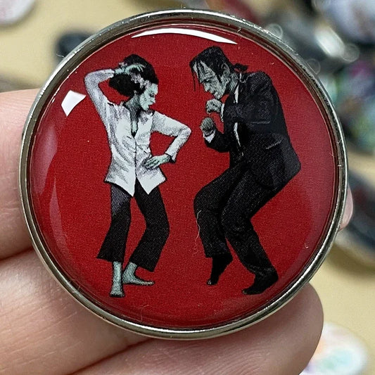 The Bride & Frankenstein Pulp Fiction Dance Badge